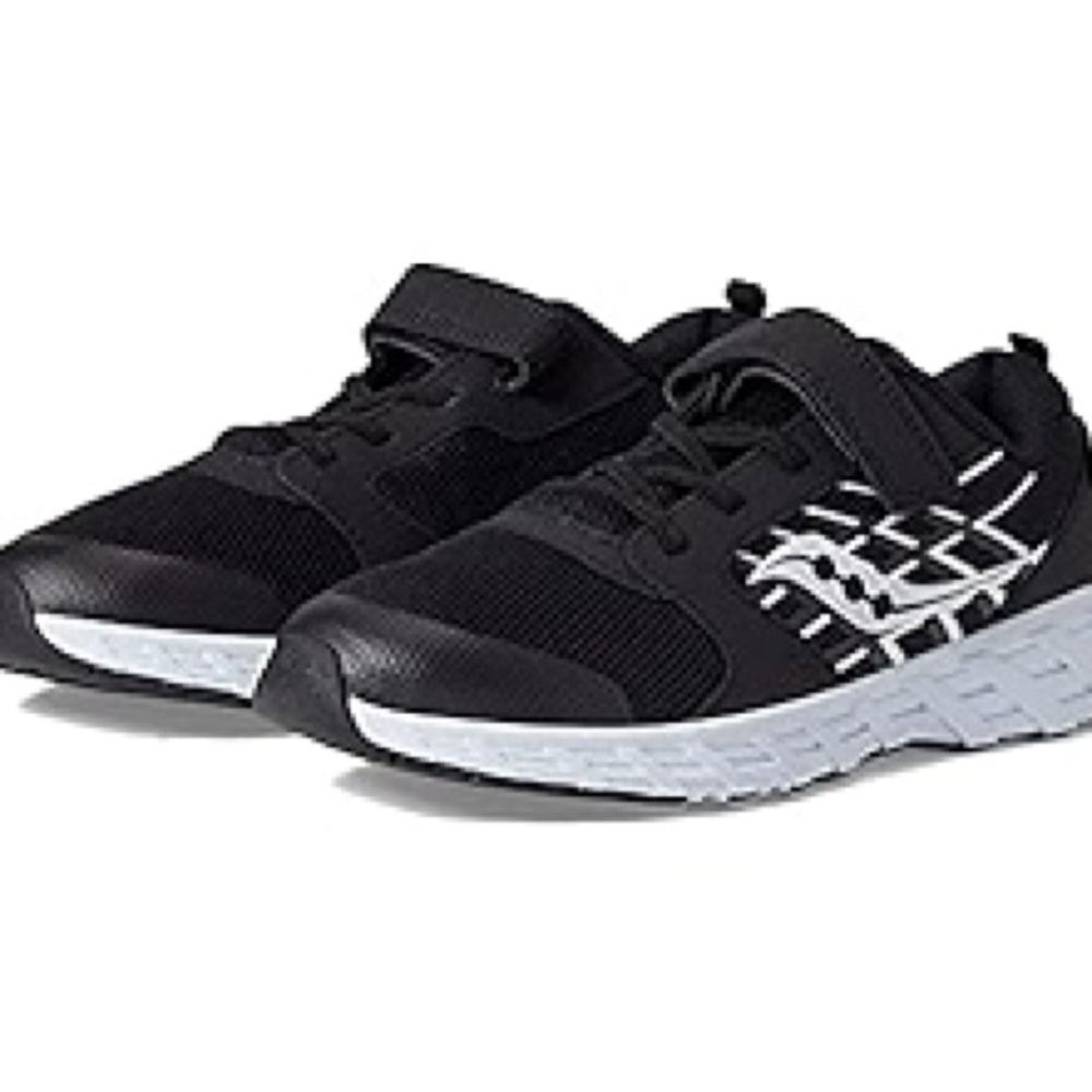 Size 13 wide Toddler Saucony Kids Black and White Sneakers